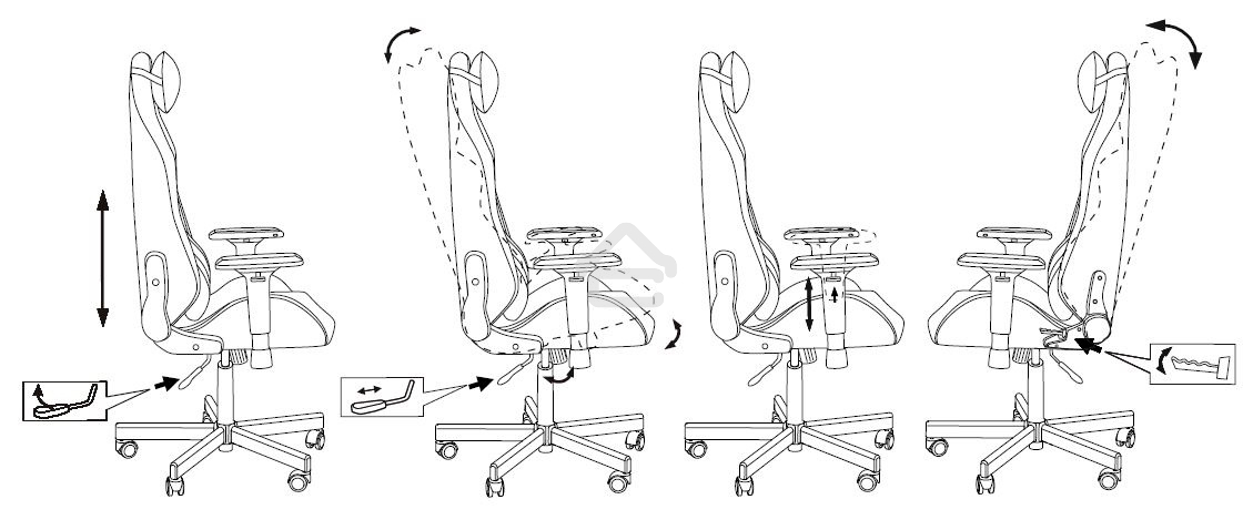 Кресло игровое Бюрократ Knight N1 Fabric серо-голубой Light-28 с подголов. крестовина металл