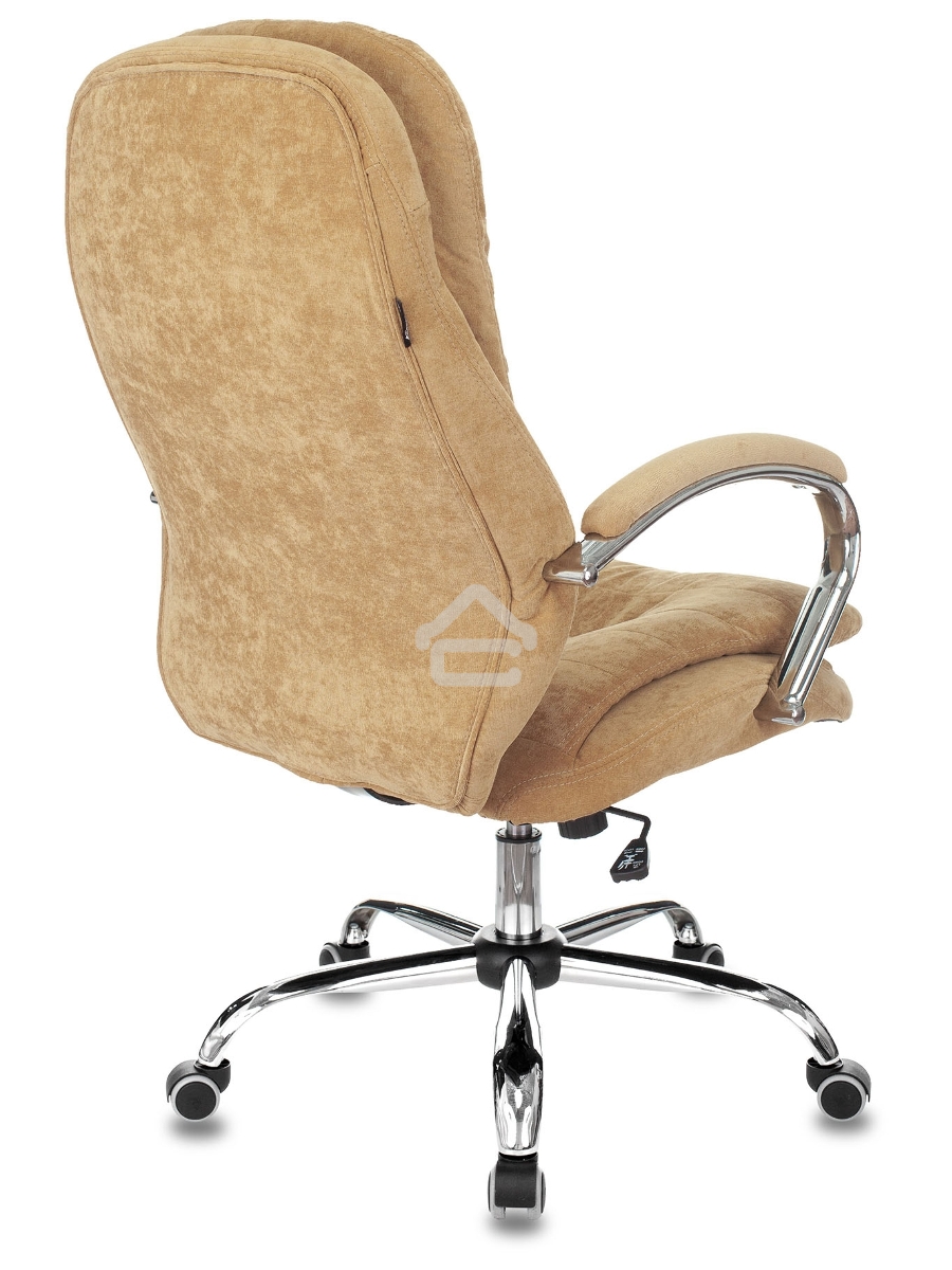 Кресло руководителя Бюрократ T-9950SL Fabric горчичный Velvet 73, крестовина металл хром