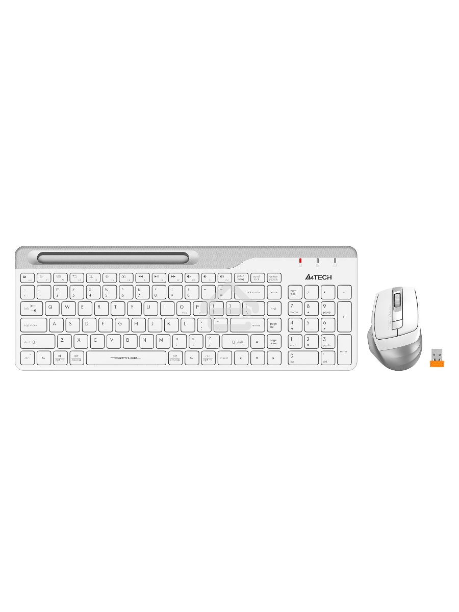 Клавиатура + мышь A4Tech Fstyler FB2535C клав:белый/серый мышь:белый/серый USB беспроводная Bluetooth/Радио slim