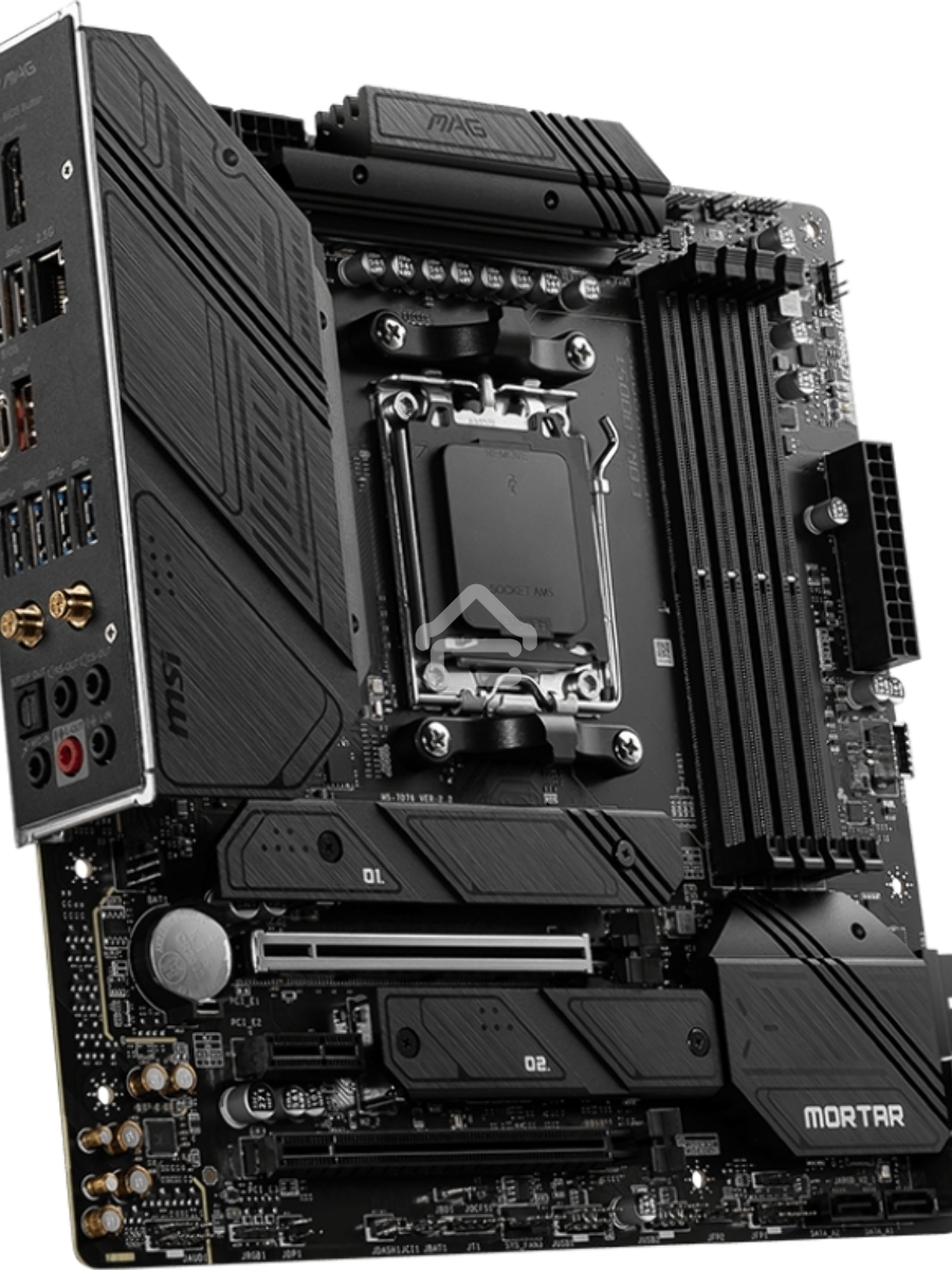 Материнская плата MSI MAG B650M MORTAR WIFI, AM5, AMD B650, 4xDDR5, 6xSATA, 2xM.2, 1xPCI-E 4.0 x16, 1xPCI-E 4.0 x4, 1xHDMI, 1xDP, 1x2.5Gb LAN, 3xUSB 3.2 Gen 2, 4xUSB 3.2 Gen 1, 1xUSB-C 3.2 Gen 2x2, 5x3.5мм аудио, 7.1, Micro-ATX