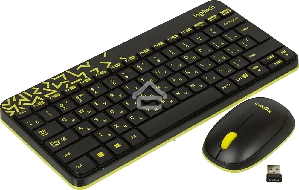 Клавиатура + мышь Logitech Wireless Desktop MK240 Nano Black Retail Combo