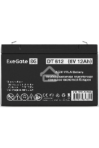 Батарея ExeGate EP234537RUS DT 612/EXG6120 (6V 12Ah) клеммы F1