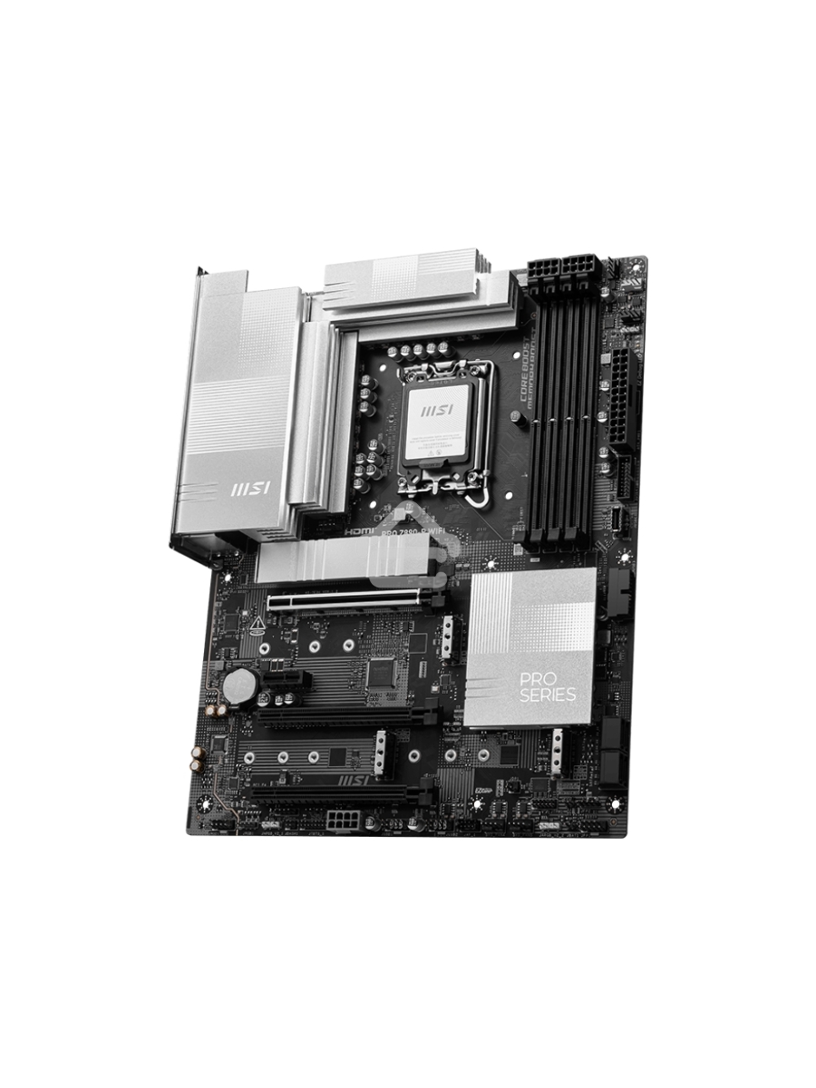 Материнская плата MSI PRO Z890-P WIFI, LGA 1851, Intel Z890, 4xDDR5, 4xSATA, 4xM.2, 1xPCIe 5.0 x16, 2xPCIe 4.0 x4, 1xPCIe 3.0 x1, 1xHDMI, 1xDP, 1xUSB-C Thunderbolt 4, 1xUSB-C 3.2 Gen 2, 1x 5Gb LAN, 2xUSB-A 3.2 Gen 1, 1xUSB-A 3.2 Gen 2, 4xUSB-A 2.0, 3x3.5 