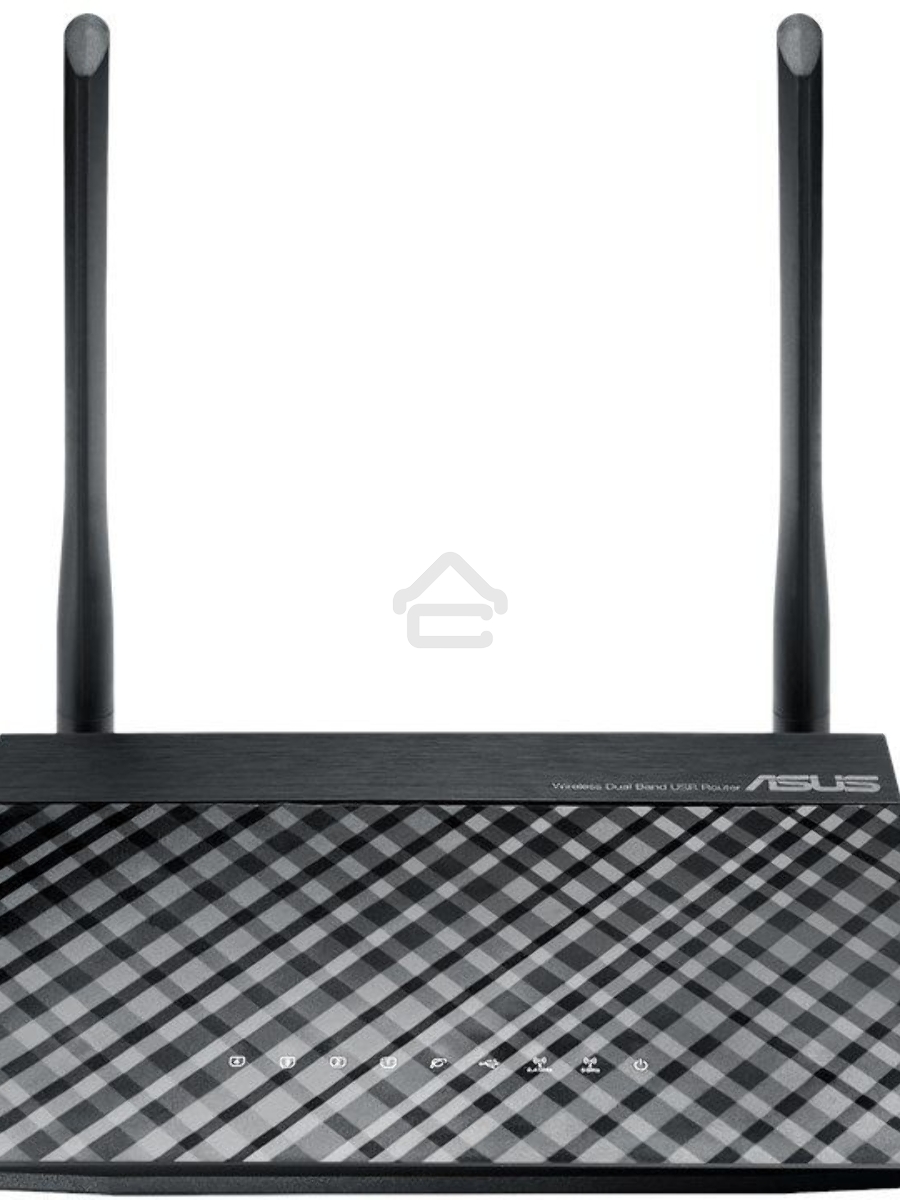 Маршрутизатор беспроводной Asus RT-AC1200 10/100BASE-TX черный (Dual Band)