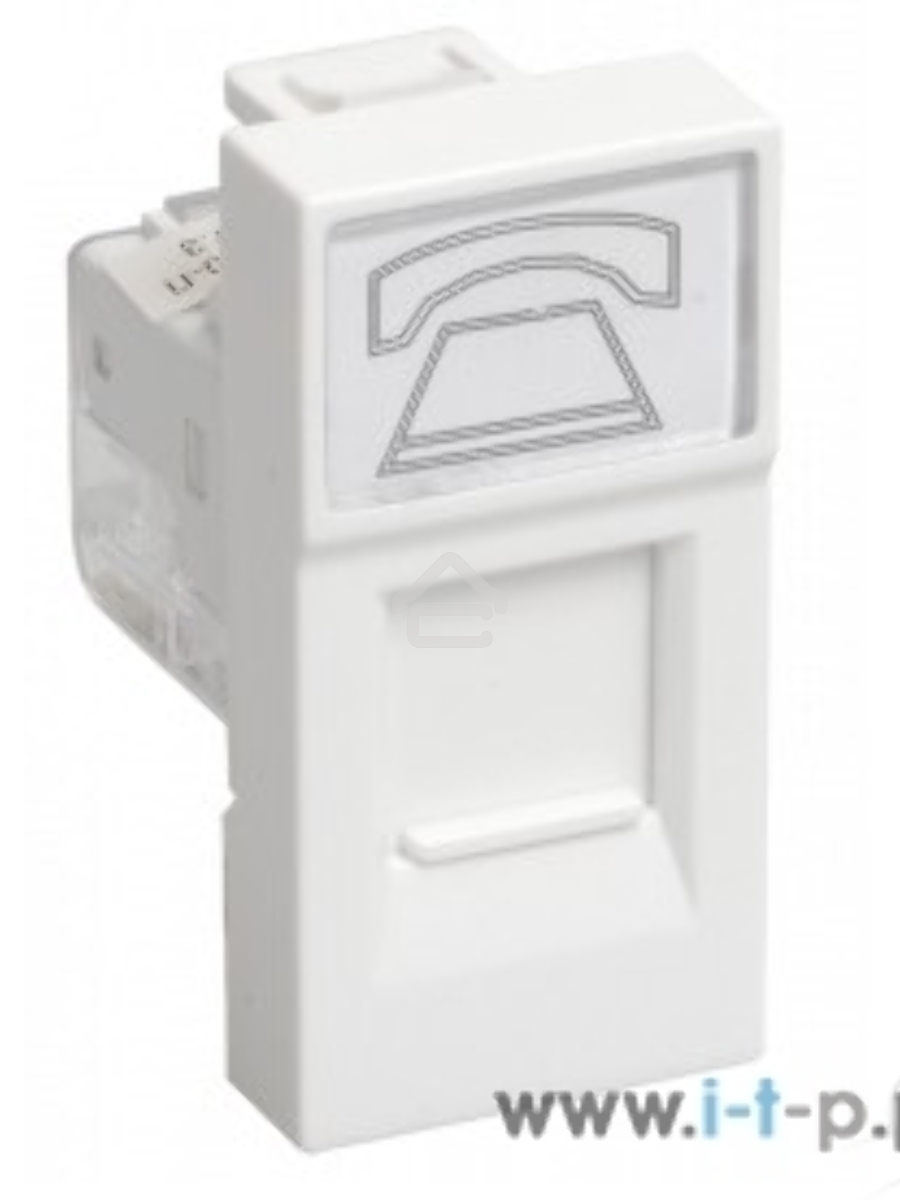Розетка телефонная RJ-11 Iek (CKK-40D-RT1-K01) РКФ-10-00-П кат.3 (на 1 модуль) ПРАЙМЕР белая