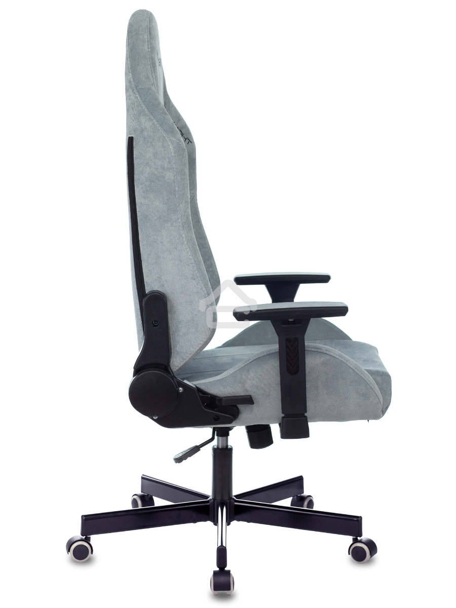Кресло игровое Knight N1 Fabric серо-голубой Light-28 с подголов. крестовина металл
