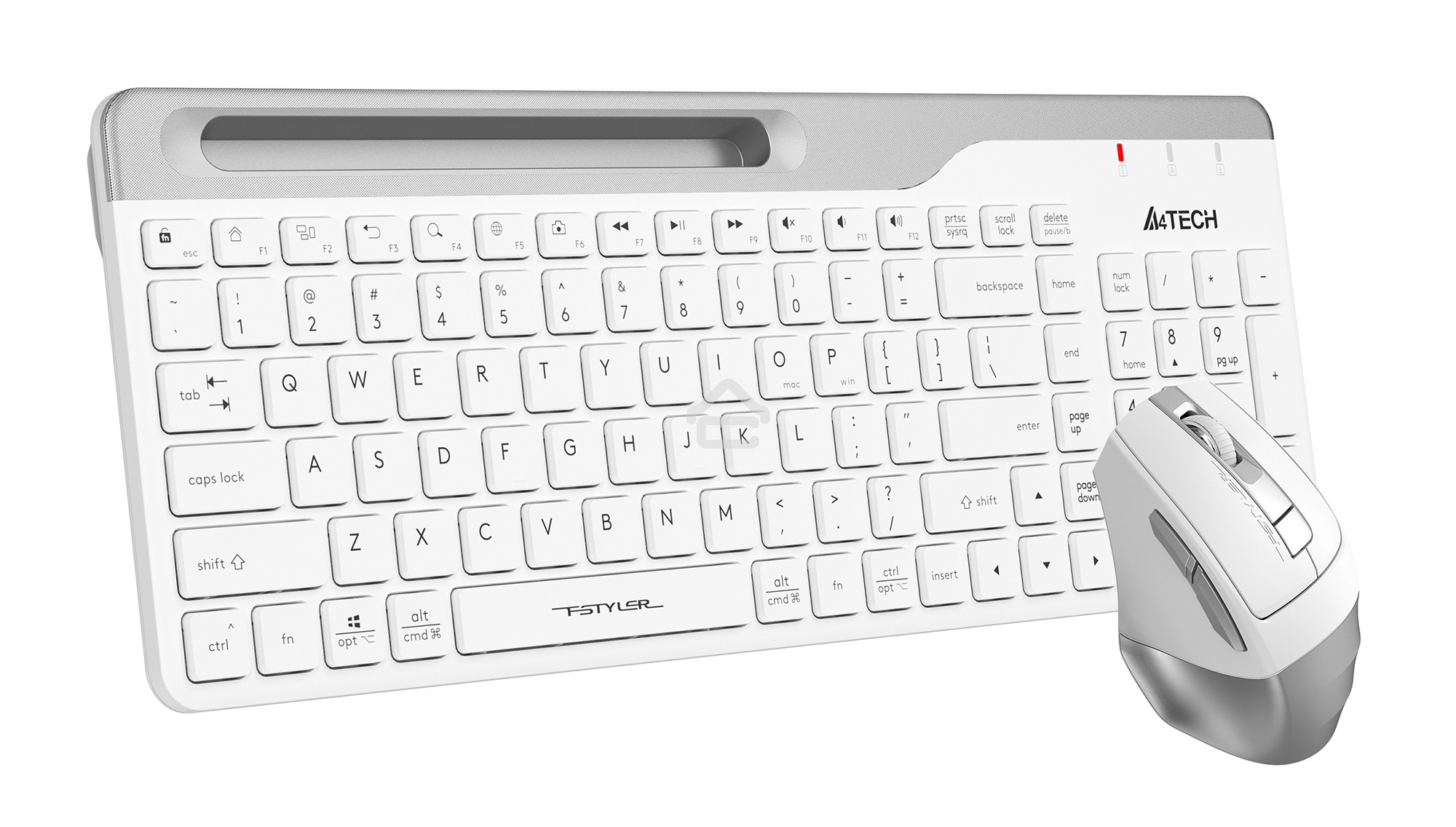 Клавиатура + мышь A4Tech Fstyler FB2535C клав:белый/серый мышь:белый/серый USB беспроводная Bluetooth/Радио slim