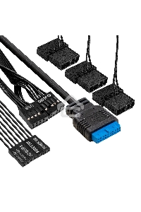 Корпус Miditower ExeGate EVO-8227 (ATX, без БП, 2*USB+1*USB3.0+HD Audio, черный, 3 вент. с RGB подсветкой, боковая панель - закаленное стекло)