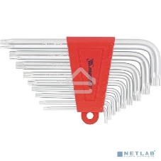 Набор ключей имбусовых Matrix TORX, 9 шт., T10-T50, CrV, короткие, сатин.