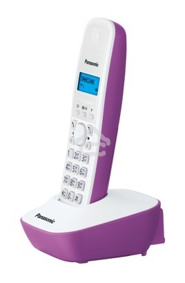 Телефон беспроводной (DECT) Panasonic KX-TG1611RUF (сиреневый) АОН, Caller ID,12 мелодий звонка,подсветка дисплея,поиск трубки