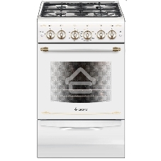 Плита газовая Gefest ПГ 5100-02 0181 белый, конфорок 4 шт, духовка 52 л, 50 см x 85 см x 58.5 см