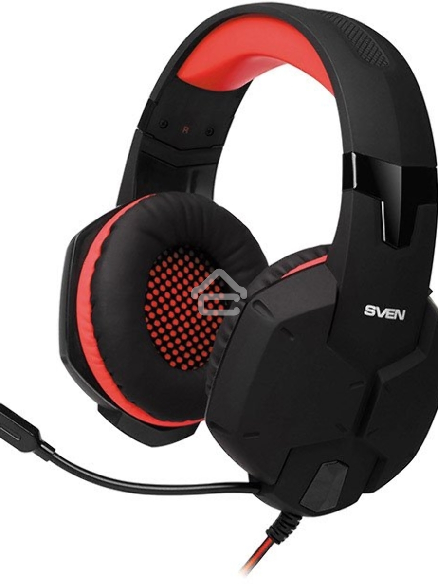 Игровые стереонаушники с микрофоном SVEN AP-G988MV, черный-красный Игровые стереонаушники с микрофоном SVEN AP-G988MV, черный-красный