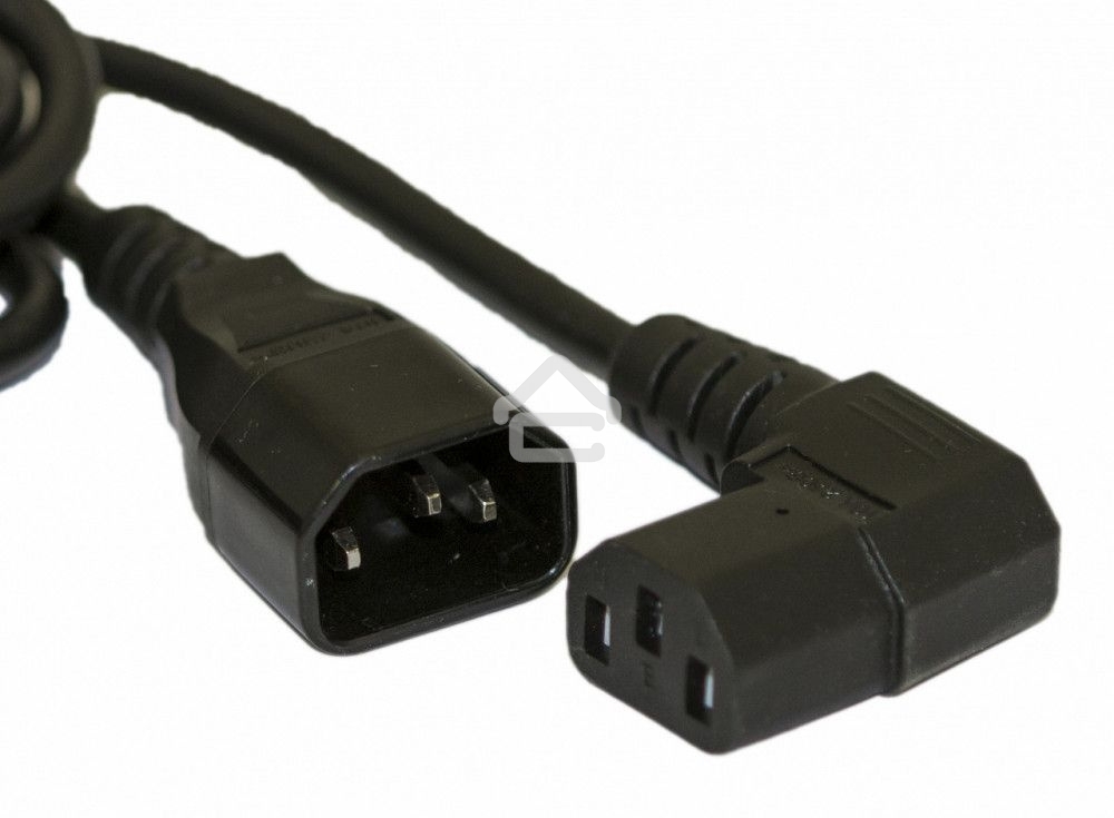 Кабель питания IEC 320 C19 - IEC 320 C20 (3x1.5), 16A, прямая вилка, 1м, черный Hyperline PWC-IEC19-IEC20-1.0-BK