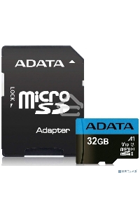 Флеш карта microSD 32GB ADATA microSDHC Class 10 UHS-I A1 100/20 MB/s (SD адаптер)