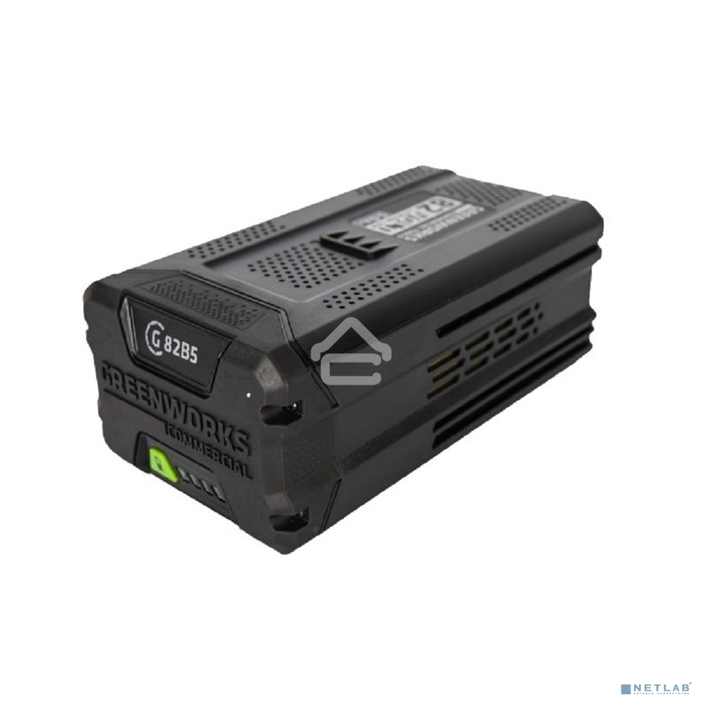Аккумулятор GreenWorks 82V (модель G82B5) (2914607) - это литий ионная (Li-ion) батарея, силой тока 5 ампер/час и выполненная по самым передовым технологиям.Применяется в линейке всех устройств Greenworks 82V Coммercial.Аккумулятор состоит из ячеек произв