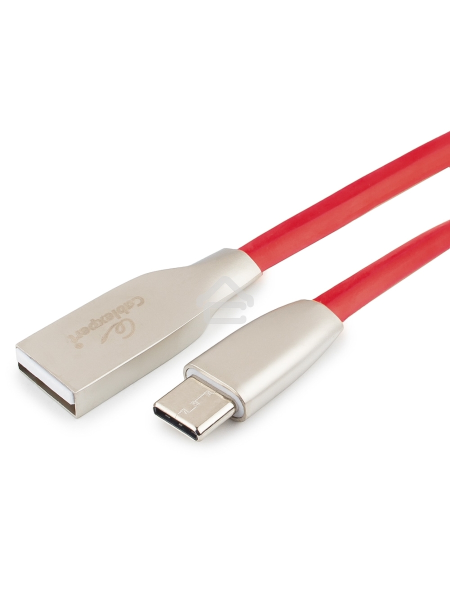 Кабель USB 2.0 Cablexpert CC-G-USBC01R-1.8M, AM/Type-C, серия Gold, длина 1.8м, красный, блистер