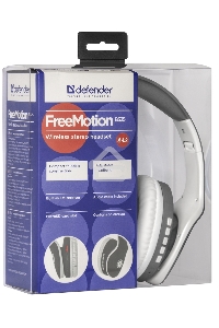 Гарнитура Defender FreeMotion B525 серый+белый, Bluetooth