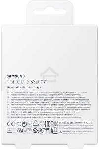 Твердотельный накопитель Samsung SSD 2TB T7, USB Type-C, R/W 1000/1050MB/s, Blue