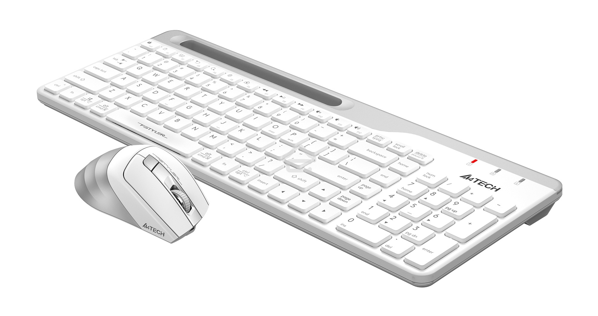 Клавиатура + мышь A4Tech Fstyler FB2535C клав:белый/серый мышь:белый/серый USB беспроводная Bluetooth/Радио slim