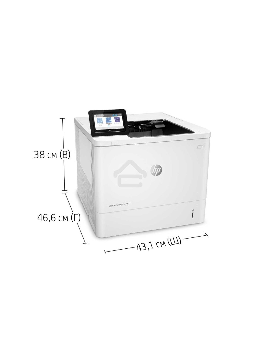 Принтер лазерный HP LaserJet Enterprise M611dn (7PS84A), A4, ч/б, печ. до 61 стр/мин., 1200 x 1200 dpi, USB, RJ-45