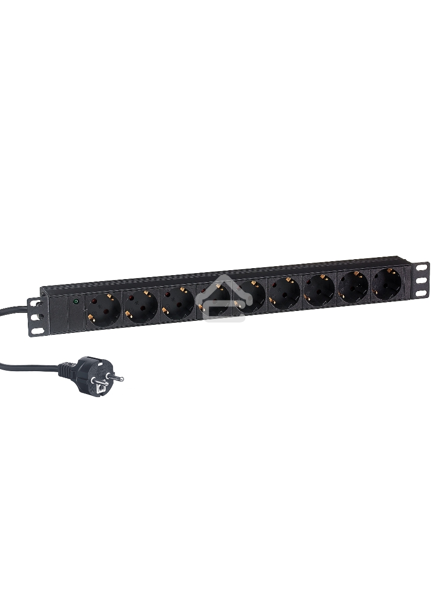 Блок розеток горизонтальный ExeGate ServerPro PDU-19H904 Al-9S-EU2.5, 19
