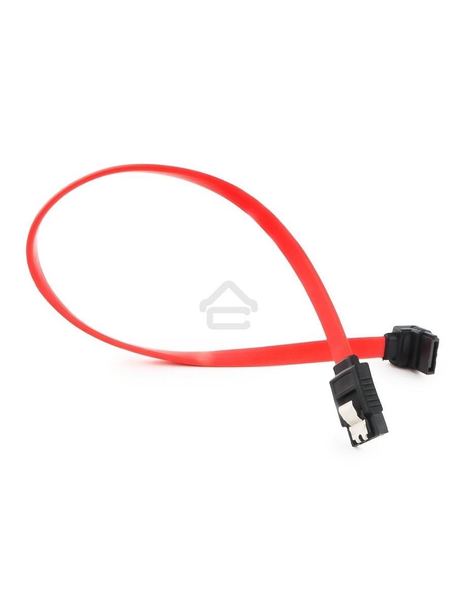 Кабель интерфейсный SATA Cablexpert CC-SATAM-DATA90-0.3M, 30см, угловой разъем, 7pin/7pin, защелка, пакет