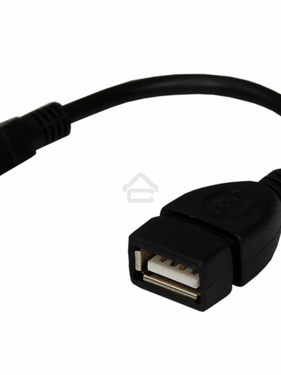 Кабель Rexant (18-1181) USB кабель OTG mini USB на USB шнур 0.15M черный