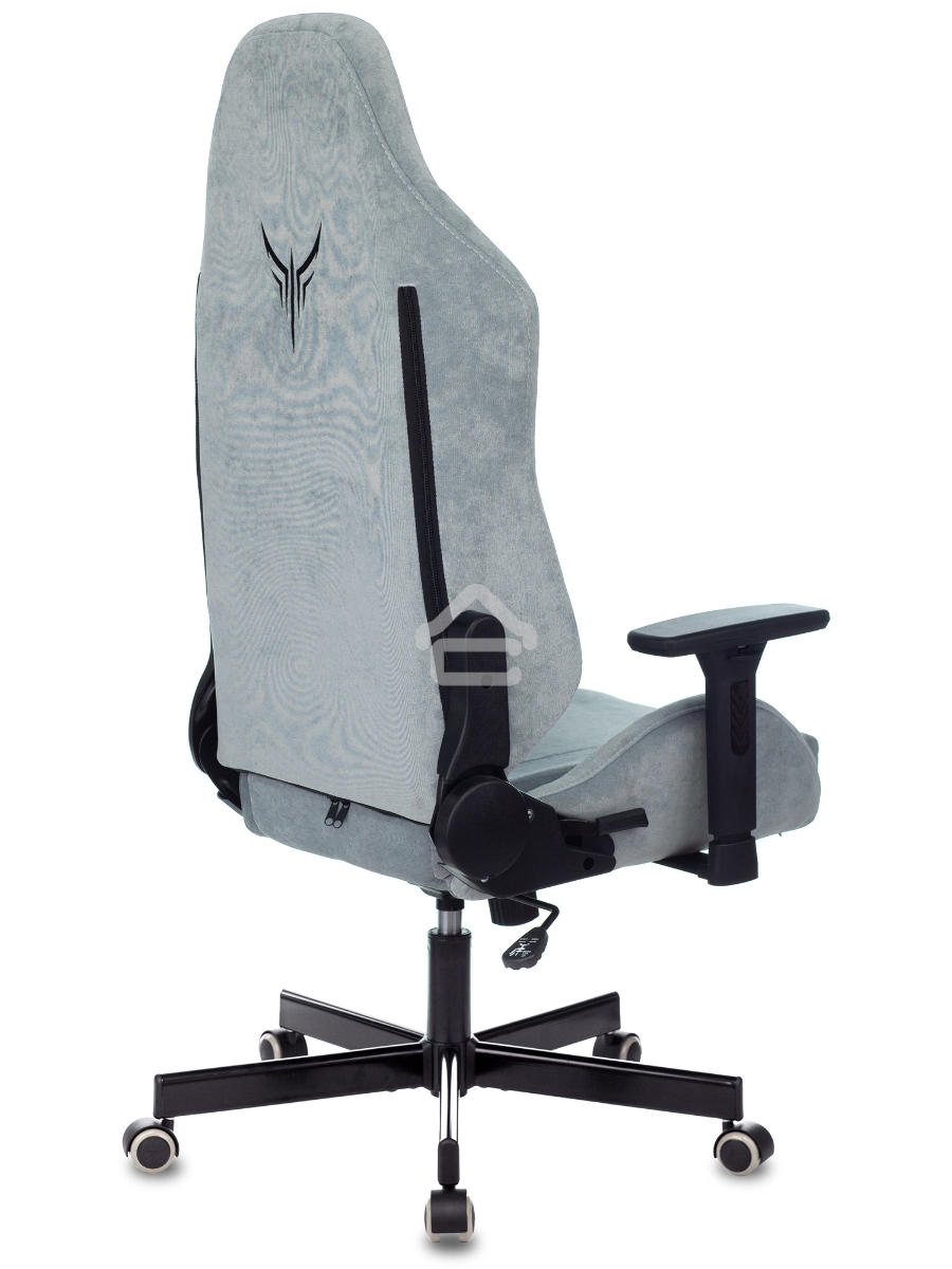 Кресло игровое Knight N1 Fabric серо-голубой Light-28 с подголов. крестовина металл