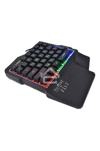 Игровой блок Oklick 701G IRON FIST черный USB for gamer LED (подставка для запястий)