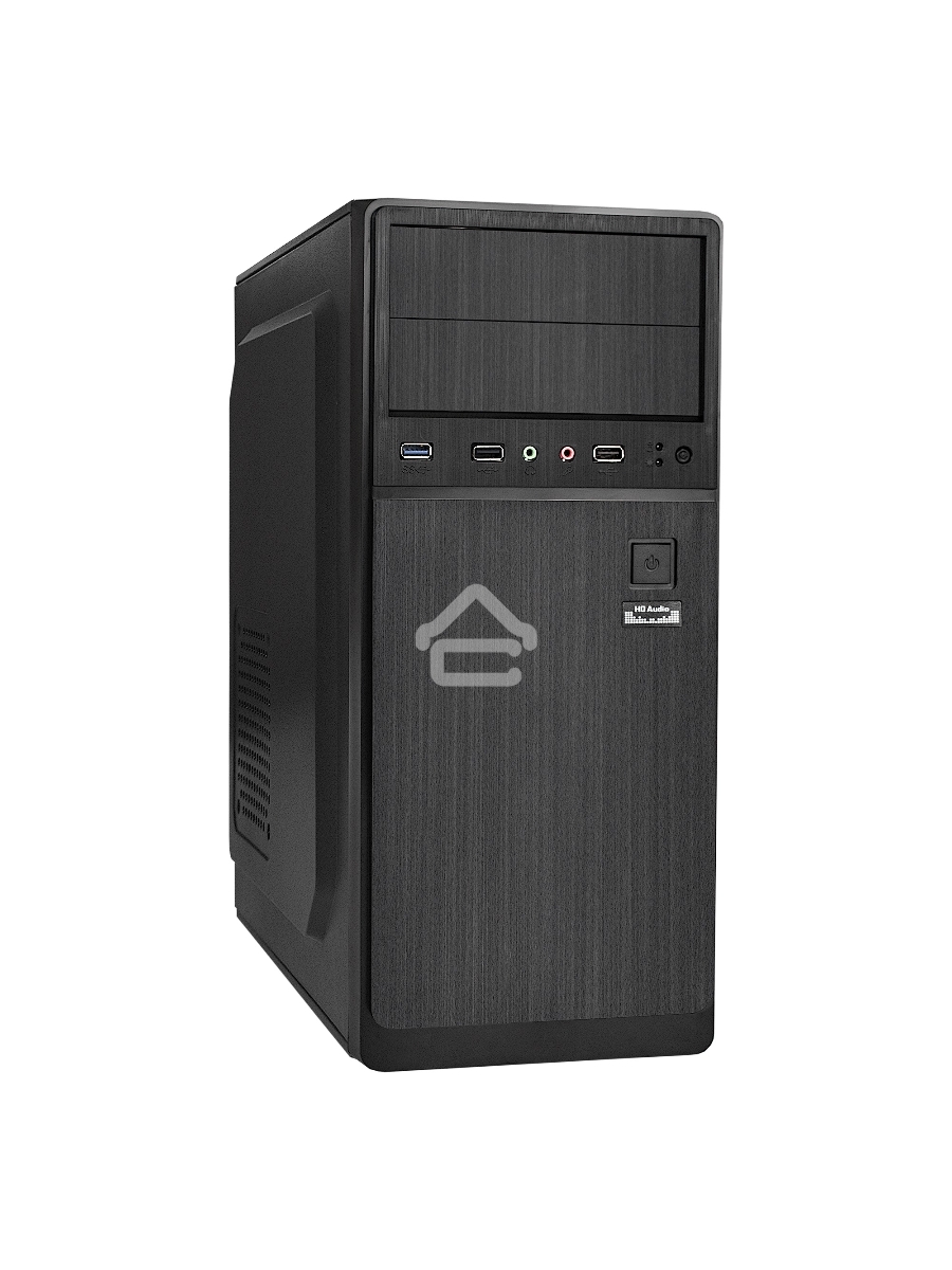 Корпус Miditower ExeGate XP-402U Black, ATX, <XP600, Black,120mm>, 2*USB+1*USB3.0, Audio