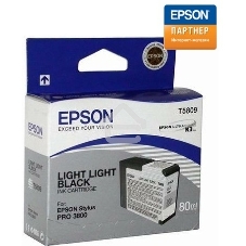 Картридж струйный Epson T5809 (C13T580900) светло-серый (80 мл) для Stylus Pro 3800