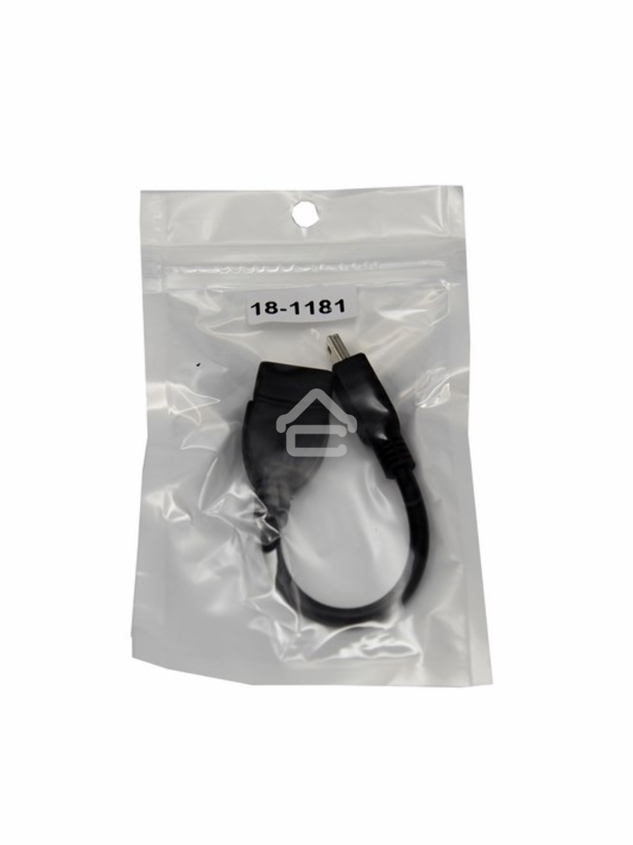 Кабель Rexant (18-1181) USB кабель OTG mini USB на USB шнур 0.15M черный