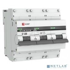 Выключатель автоматический EKF mcb47100-3-63C-pro 3P 63А (C) 10kA ВА 47-100 EKF PROxima