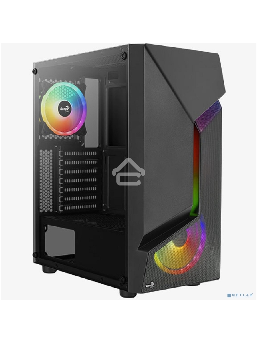 Компьютерный корпус MidiTower Aerocool / Formula SCAPE-G-BK-v2 ATX Black 2x140mm FRGB fan + 1*120mm FRGB fan (4711099471546)