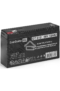 Батарея ExeGate EP234537RUS DT 612/EXG6120 (6V 12Ah) клеммы F1
