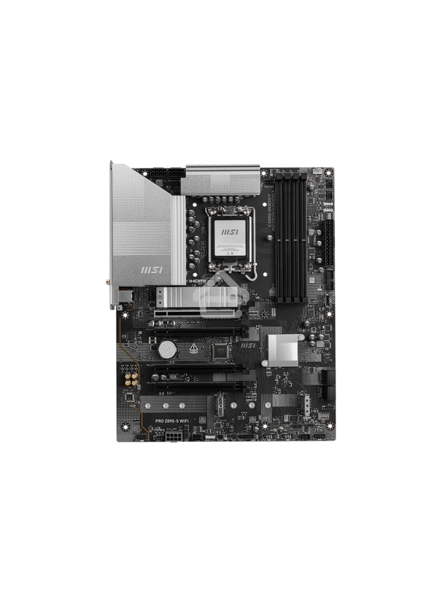 Материнская плата MSI PRO Z890-S WIFI, LGA 1851, Intel Z890, 4xDDR5, 4xSATA, 3xM.2, 1xPCIe 5.0 x16, 2xPCIe 4.0 x4, 1xHDMI, 1xDP, 1xUSB-C Thunderbolt 4, 1xUSB-C 3.2 Gen 2x2, 1x 2.5Gb LAN, 6xUSB-A 3.2 Gen 1, 3x3.5 мм, 7.1, ATX