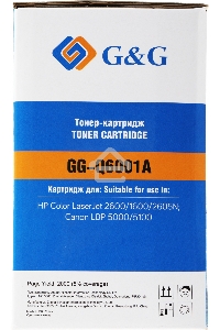 Картридж лазерный G&G GG-Q6001A голубой (2000 стр.) для HP CLJ 1600/2600/2605N, LBP 5000/5100