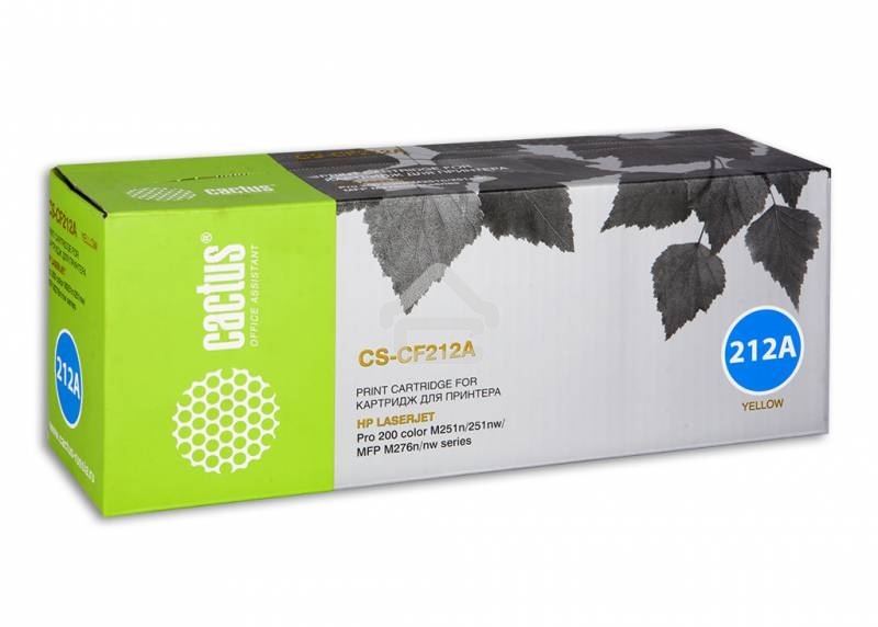Картридж лазерный Cactus CS-CF212A желтый (1800 стр.) для HP LaserJet Pro 200 M251/M276