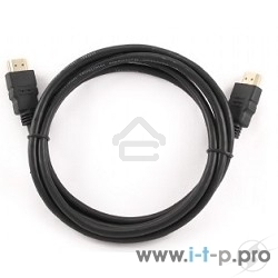 Кабель Cablexpert HDMI CC-HDMI4-1M, 19M/19M, v2.0, медь, позол.разъемы, экран, 1м, черный, пакет