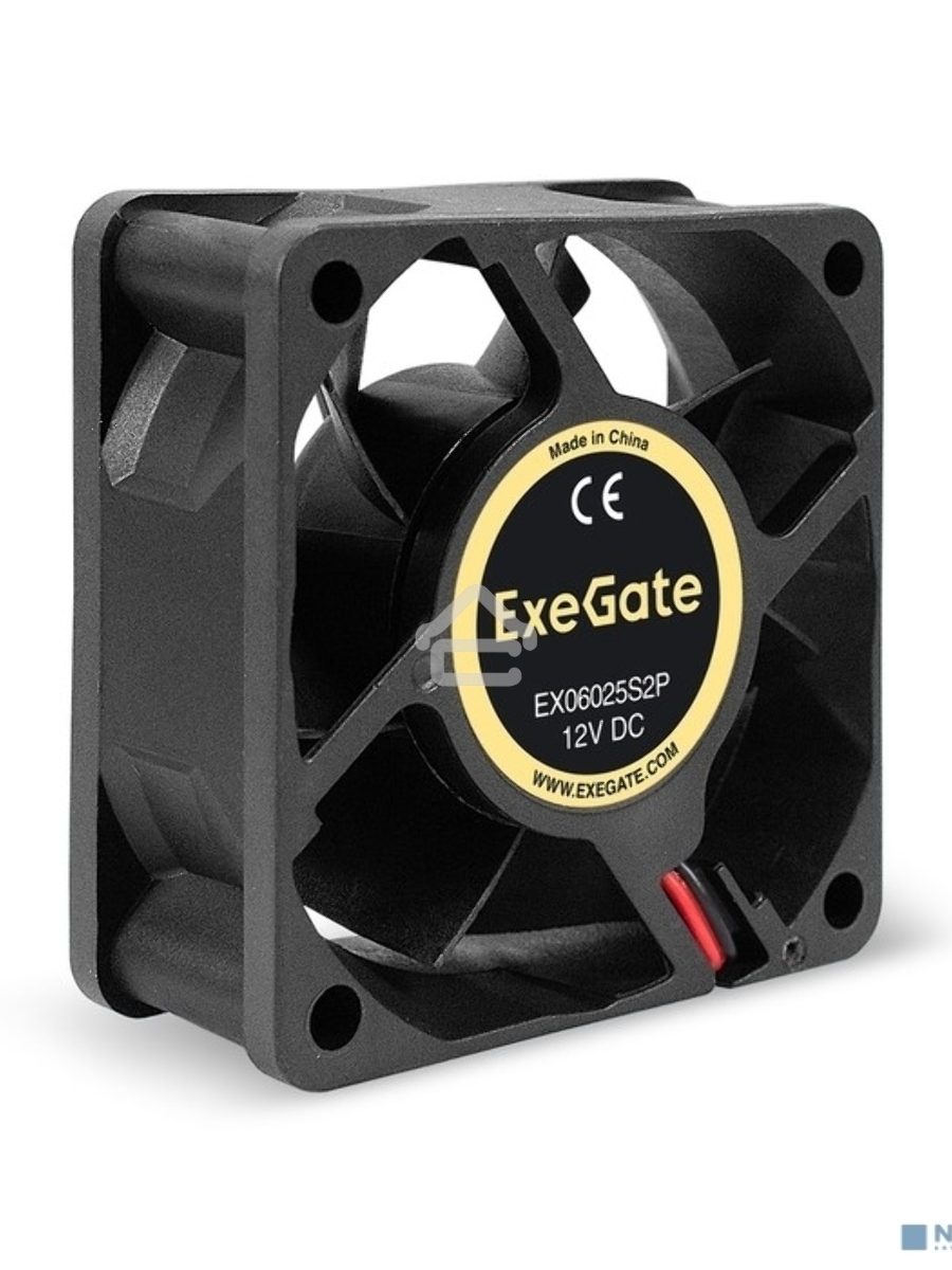 Вентилятор для корпуса ExeGate EX06025S2P черный, 60 мм, 3500 об/мин, 24 дБ, 2 pin