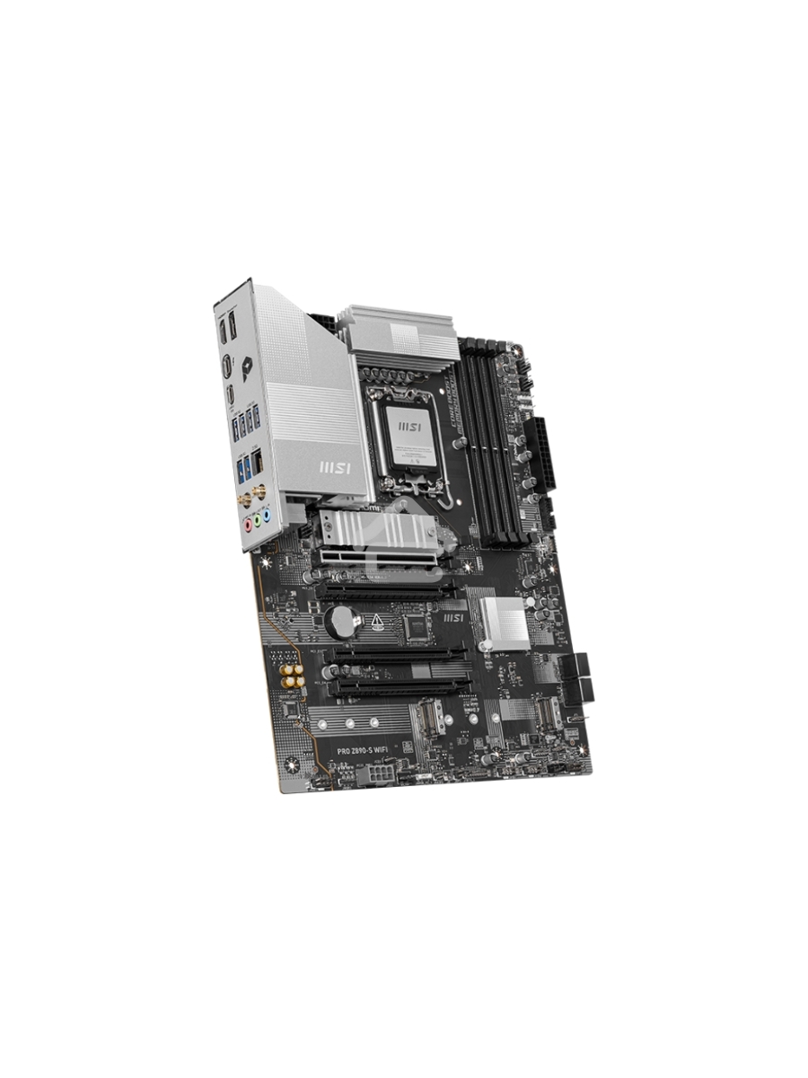Материнская плата MSI PRO Z890-S WIFI, LGA 1851, Intel Z890, 4xDDR5, 4xSATA, 3xM.2, 1xPCIe 5.0 x16, 2xPCIe 4.0 x4, 1xHDMI, 1xDP, 1xUSB-C Thunderbolt 4, 1xUSB-C 3.2 Gen 2x2, 1x 2.5Gb LAN, 6xUSB-A 3.2 Gen 1, 3x3.5 мм, 7.1, ATX