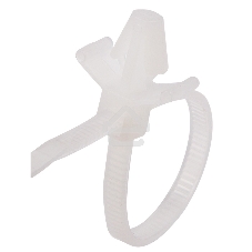 Хомут-стяжкa нейлоновая с крепежным пистоном Rexant 190x4,8 мм, ø3,2 мм, белая, упаковка 100 шт.