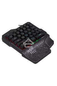 Игровой блок Oklick 701G IRON FIST черный USB for gamer LED (подставка для запястий)