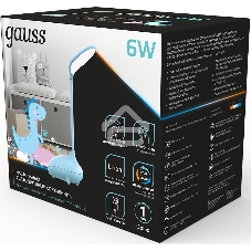 Светильник Gauss Qplus GTL701 (GT7016) настольный LED голубой 6Вт