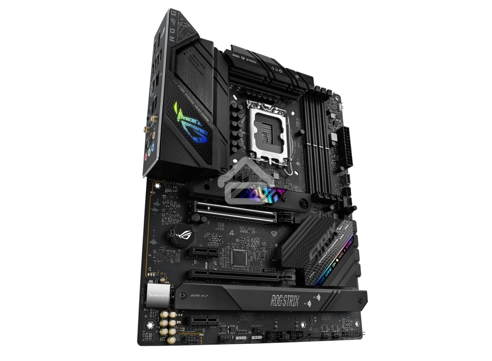 Материнская плата ASUS ROG STRIX B760-F GAMING WIFI, LGA 1700, Intel B760, 4xDDR5, 4xSATA, 3xM.2, 1xPCI-E 5.0 x16, 1xPCI-E 3.0 x4, 1xHDMI, 1xDP, 1x 2.5Gb LAN, 1xUSB-A 3.2 Gen 2, 6xUSB-A 3.2 Gen 1, 1xUSB-C 3.2 Gen 2x2, 5x3.5 мм, 7.1, Standard-ATX