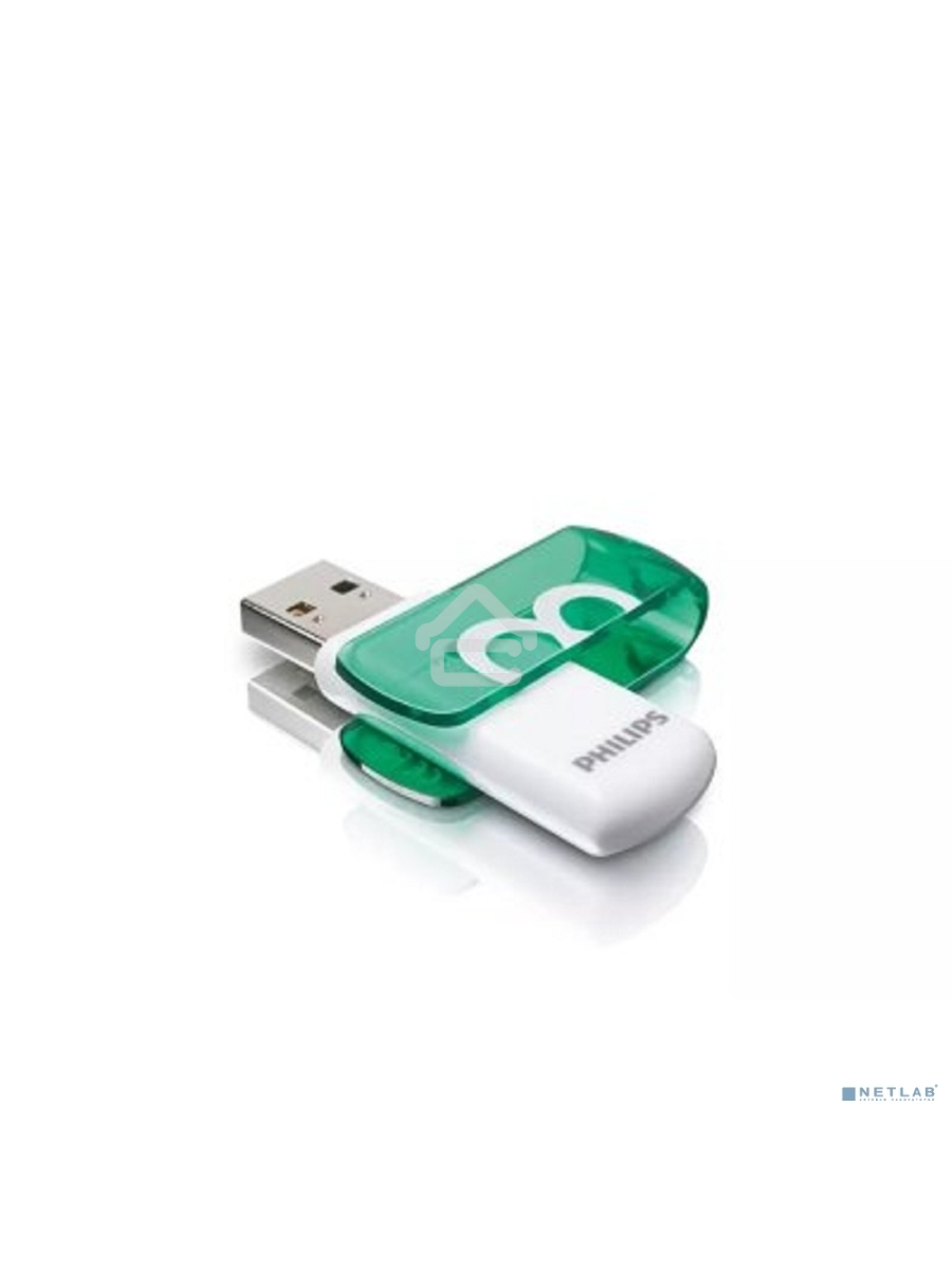 Флеш накопитель 8GB PHILIPS VIVID2.0 8GB, USB 2.0