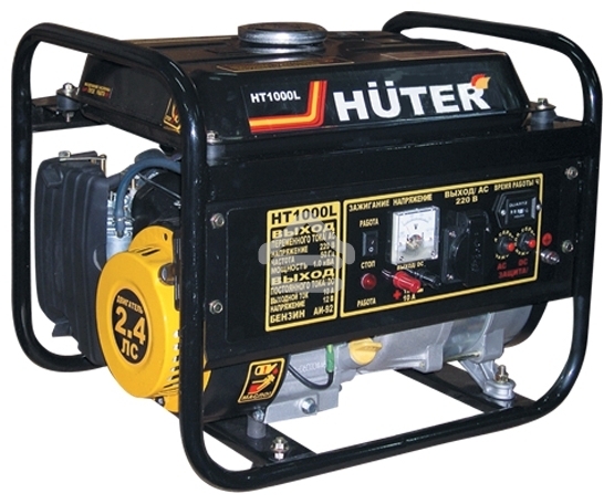 Электрогенератор бензиновый Huter HT1000L, 1.1 кВт, 65 дБ, 24.2 кг