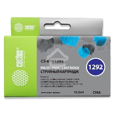Картридж струйный Cactus CS-EPT1292 (T1292) голубой (10 мл) для Epson Stylus Office B42/BX305/BX305F/BX320/BX525/BX625/SX420/SX425