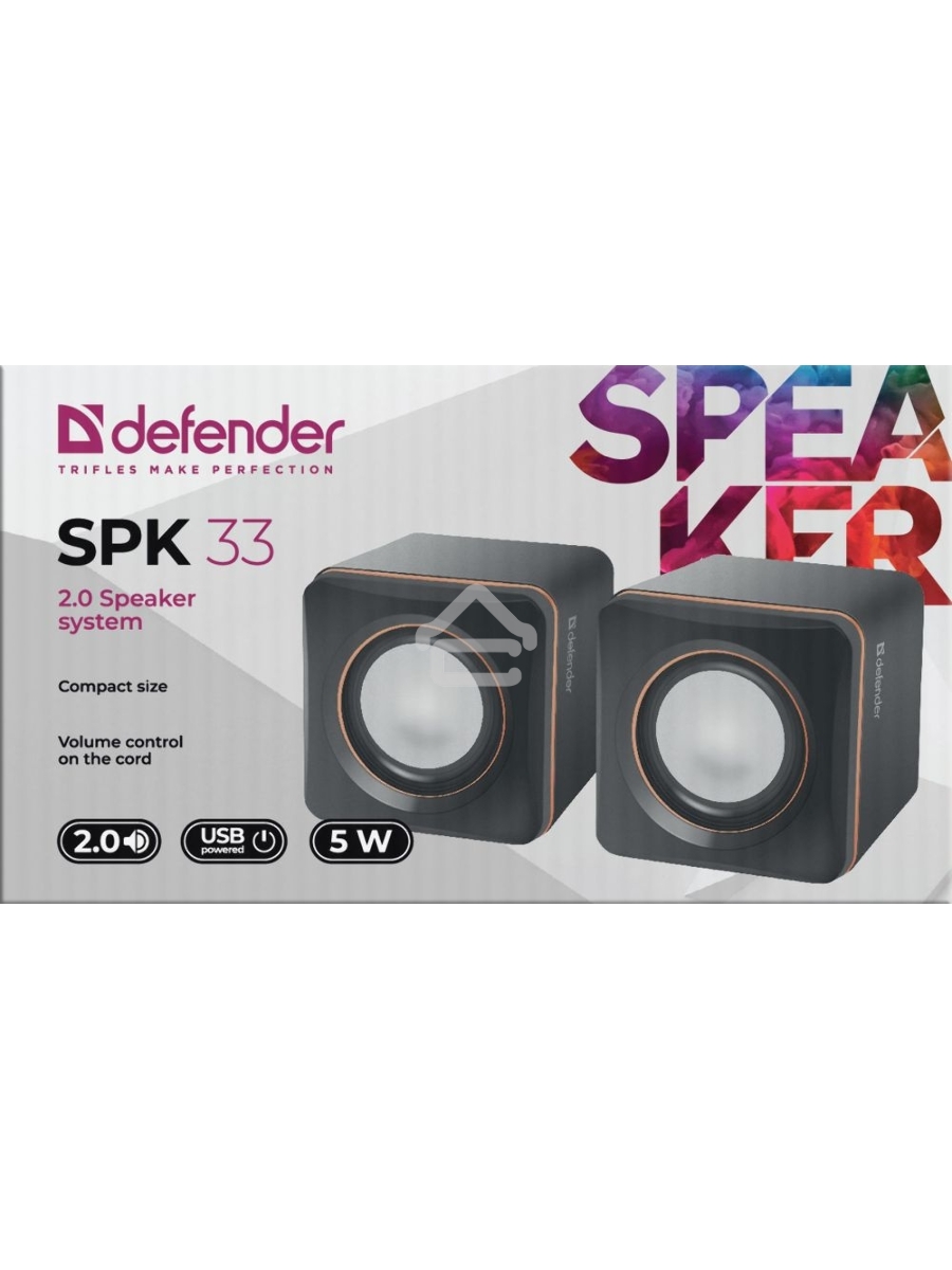 Колонки Defender SPK 33 (2.0 ,5 Вт, питание от USB)