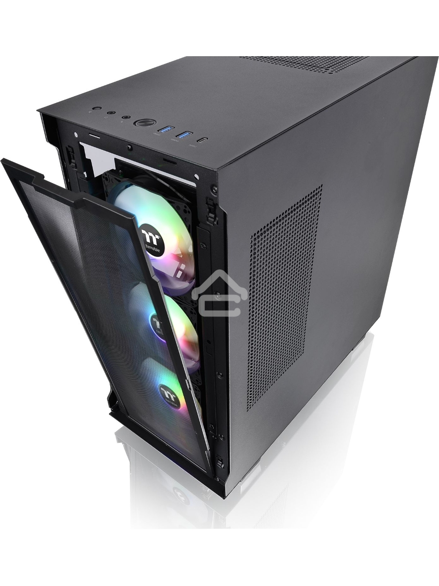 Компьютерный корпус Thermaltake V350 TG ARGB AIR черный без БП ATX 2x120mm 2x140mm 2xUSB2.0 1xUSB3.0 audio bott PSU